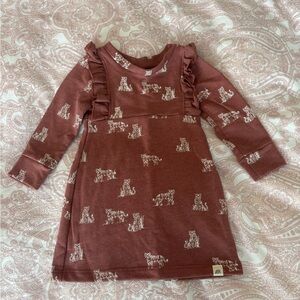 NWT Lulu and Roo (Little Road Co) 2T Ruffle Dress Spice Tiger 🐅